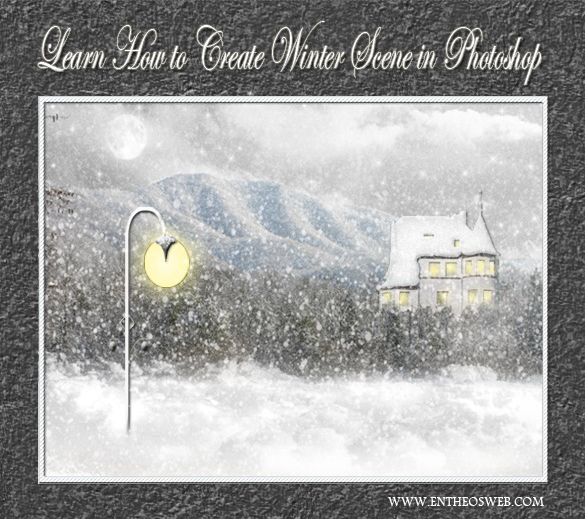 Winter scene in photoshop final result