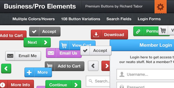 Business Pro CSS3 Buttons & Elements