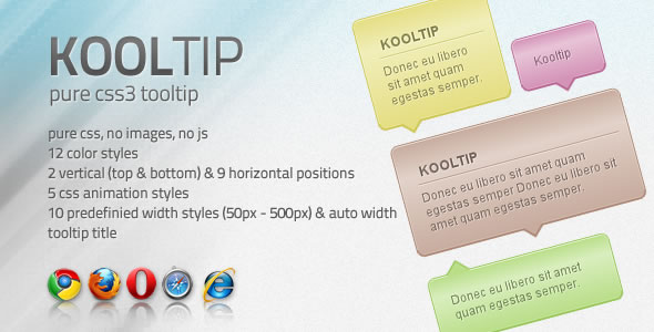 Kooltip - CSS3 tooltip