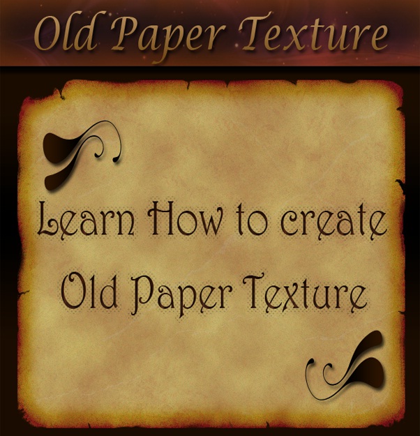 Create an old paper texture from scratch in photoshop final result