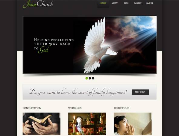 Jesus Religious Joomla Template 