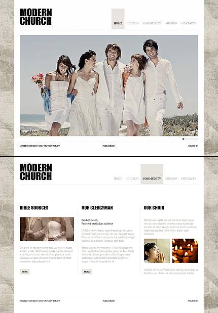 Modern Christian Flash CMS Template