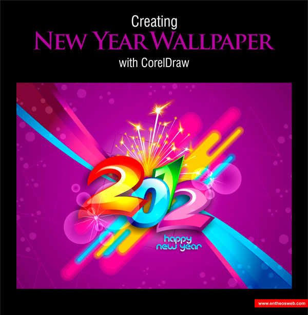 New Year Wallpaper Design with CorelDraw