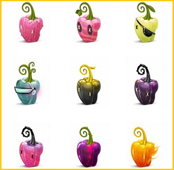 Peppers Icons by Klukeart (16 icons)