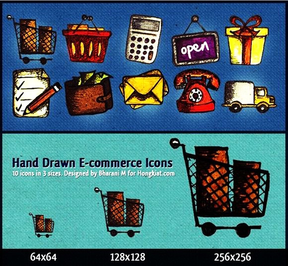 Hand-drawn E-Commerce Icon Set