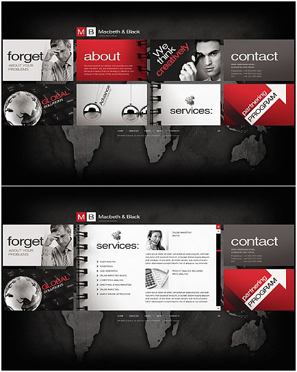 Macbeth Black Flash CMS Template