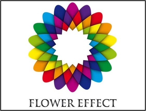 Geometric Flower Effect Logo in Illustrator