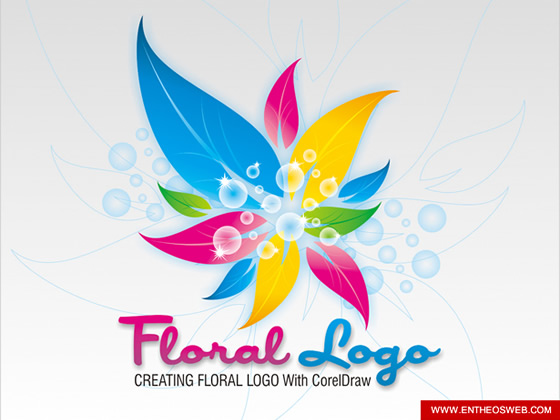 Colorful Floral Logo Design In Corel Draw
