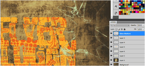 Grunge Shattered Glass Effect