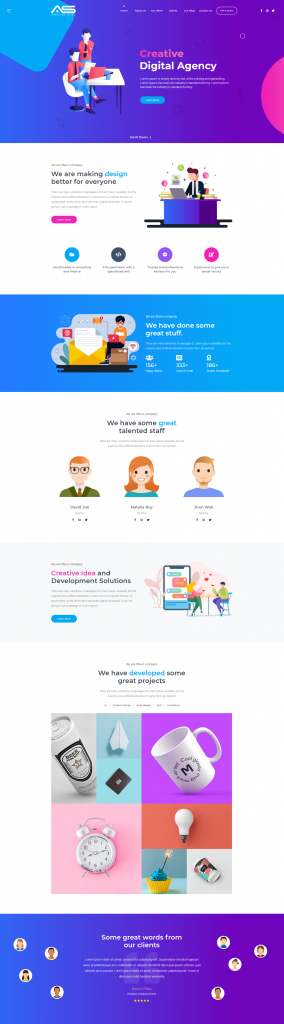 Creative Single Page Website Templates | EntheosWeb