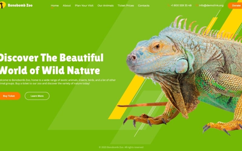 Bonobomb full animated zoo website template 94575 2 original | creative single page website templates | entheosweb Bonobomb full animated zoo website template 94575 2 original