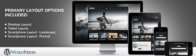 Awesome Surfing Responsive WordPress Theme With Blog & Photo Gallery