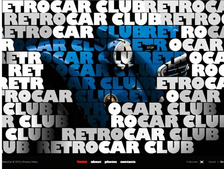 Retro Cars Flash Website Template