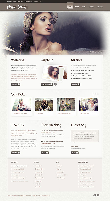 Ann Smith WordPress Theme