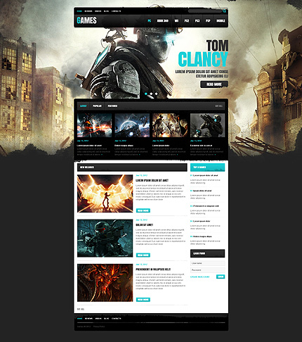 Game Portal Website Template