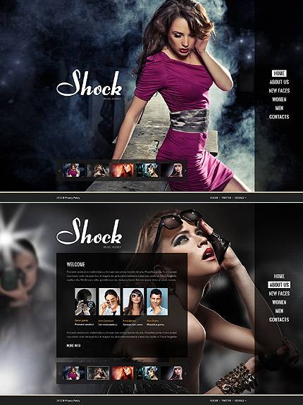 Shock Models Flash Website Template