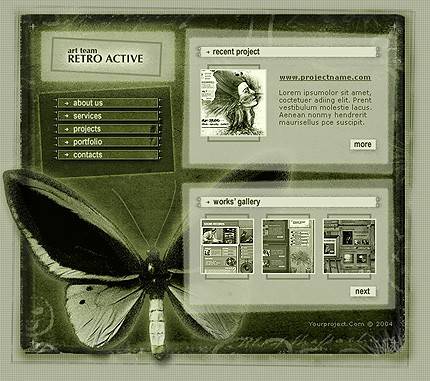 Retro Active Flash Website Template