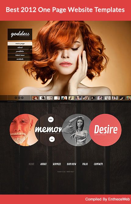 Best 2012 One Page Website Templates