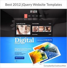 Best 2012 jQuery Website Templates