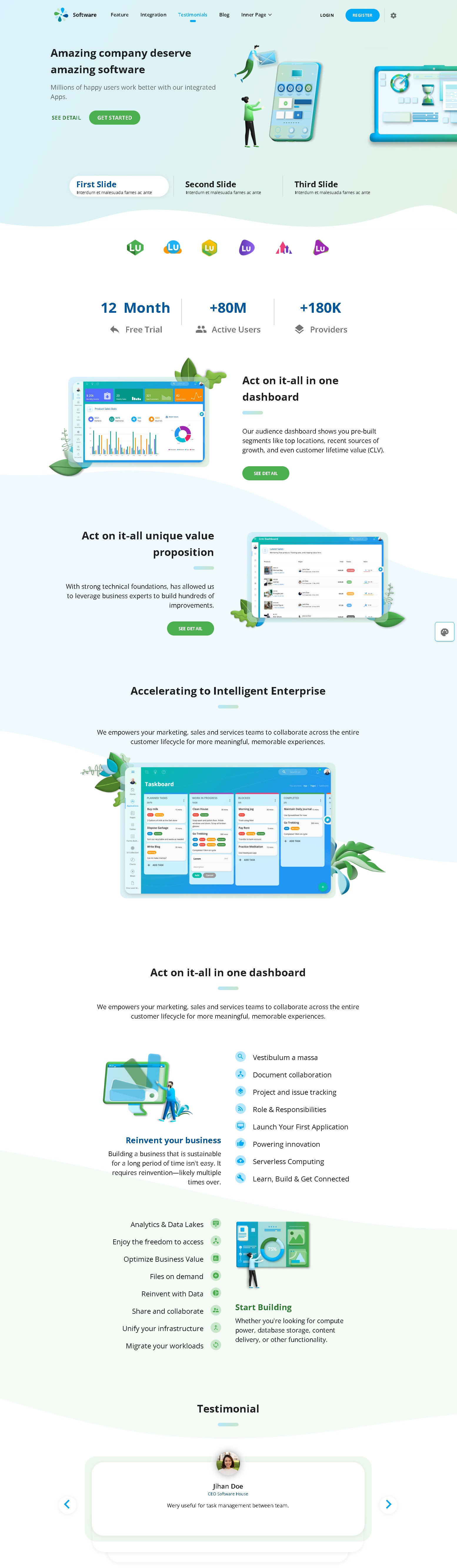 Yuefo   react vue html figma it saas app landing page template