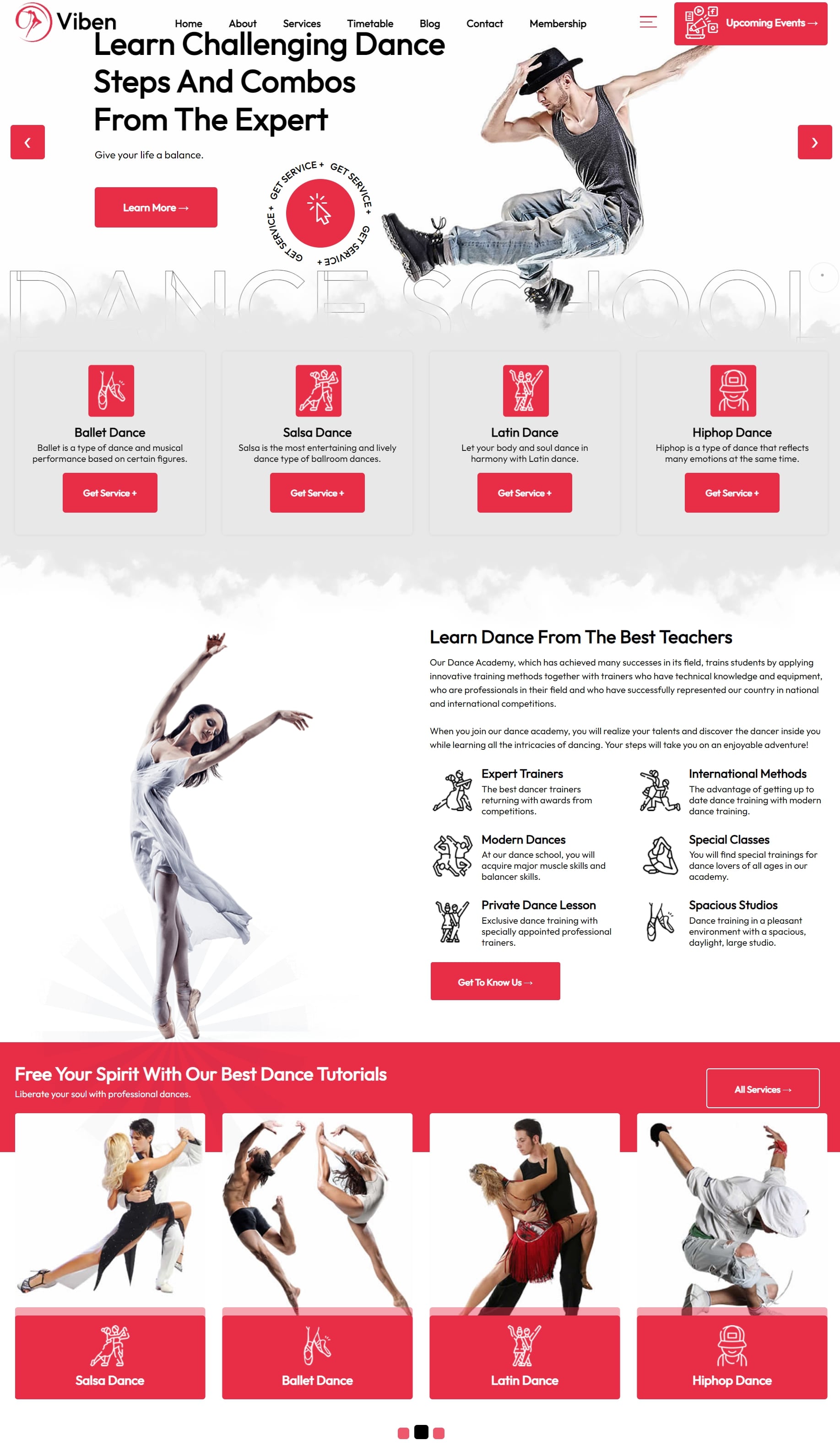 Viben   dance shool  dance studio wordpress theme