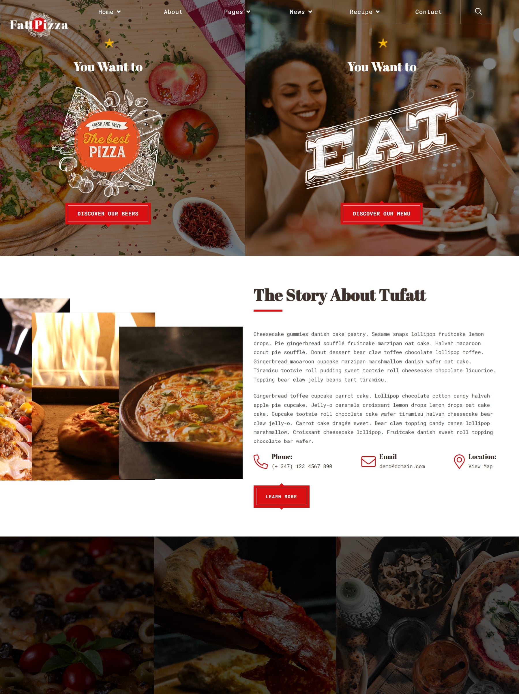 Fattpizza | pizza restaurant and dinner wordpress theme