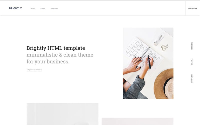 Brightly one page html landing page template 86643 original