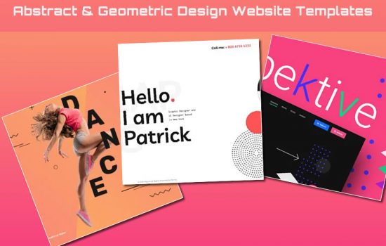 Abstract and geometic design website templates