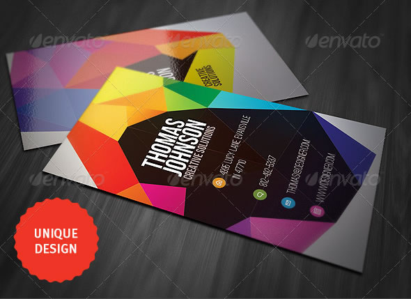Colorful Geometry Business Card