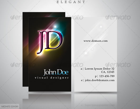 Elegant Dark Business Card #3