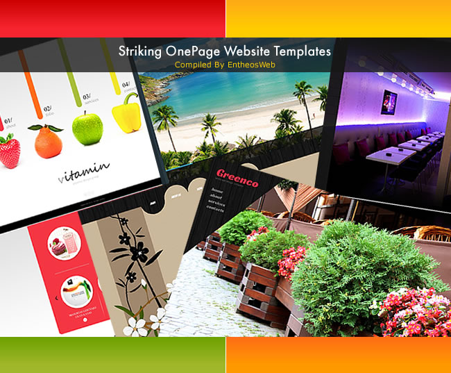 Striking onepage website templates