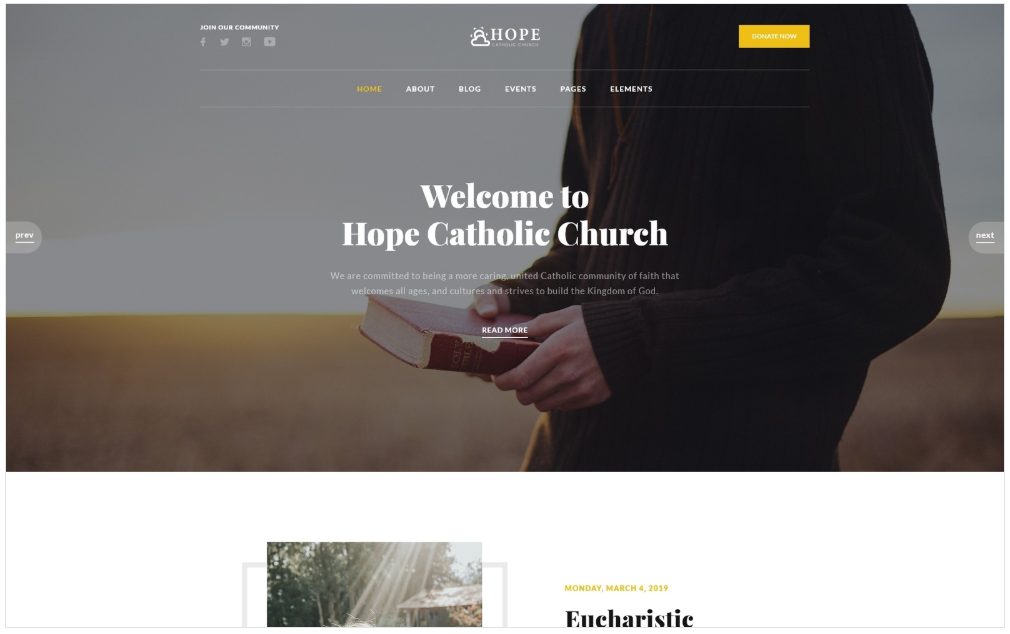 Image | graceful church christian website templates | entheosweb Image
