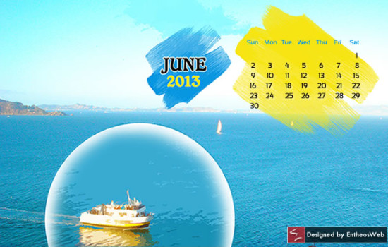 Free June 2013 Desktop Wallpaper Calendar