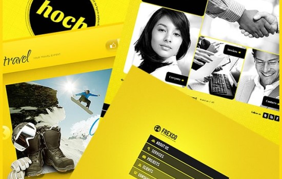 Distinctive Yellow Website Templates