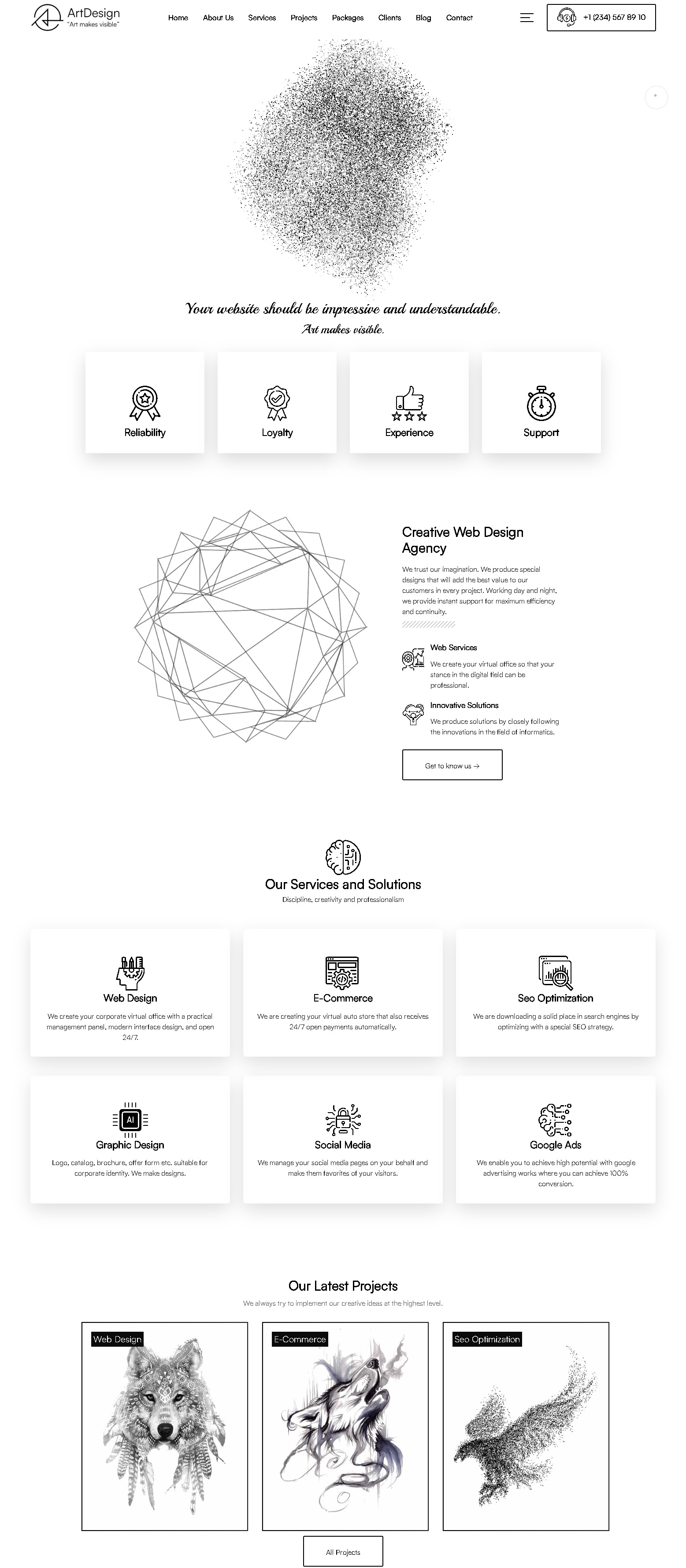 Art design   creative web design agency wordpress theme