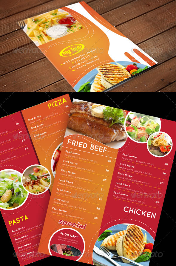 A4 Flyer Food Menu Vol 2 