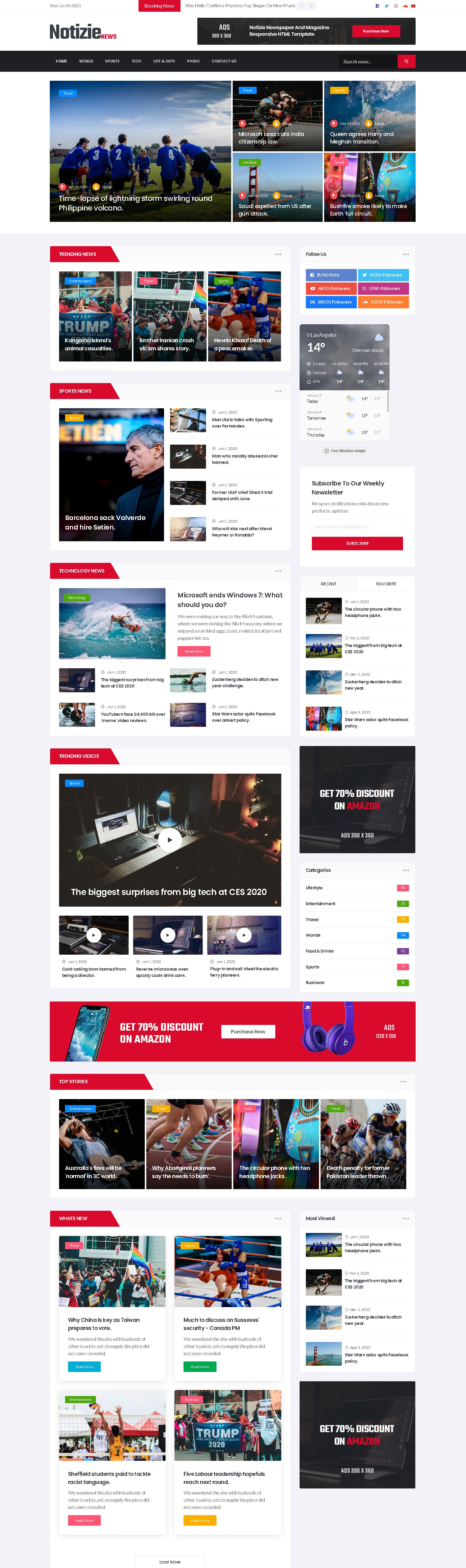 Excellent Media Website Templates | EntheosWeb