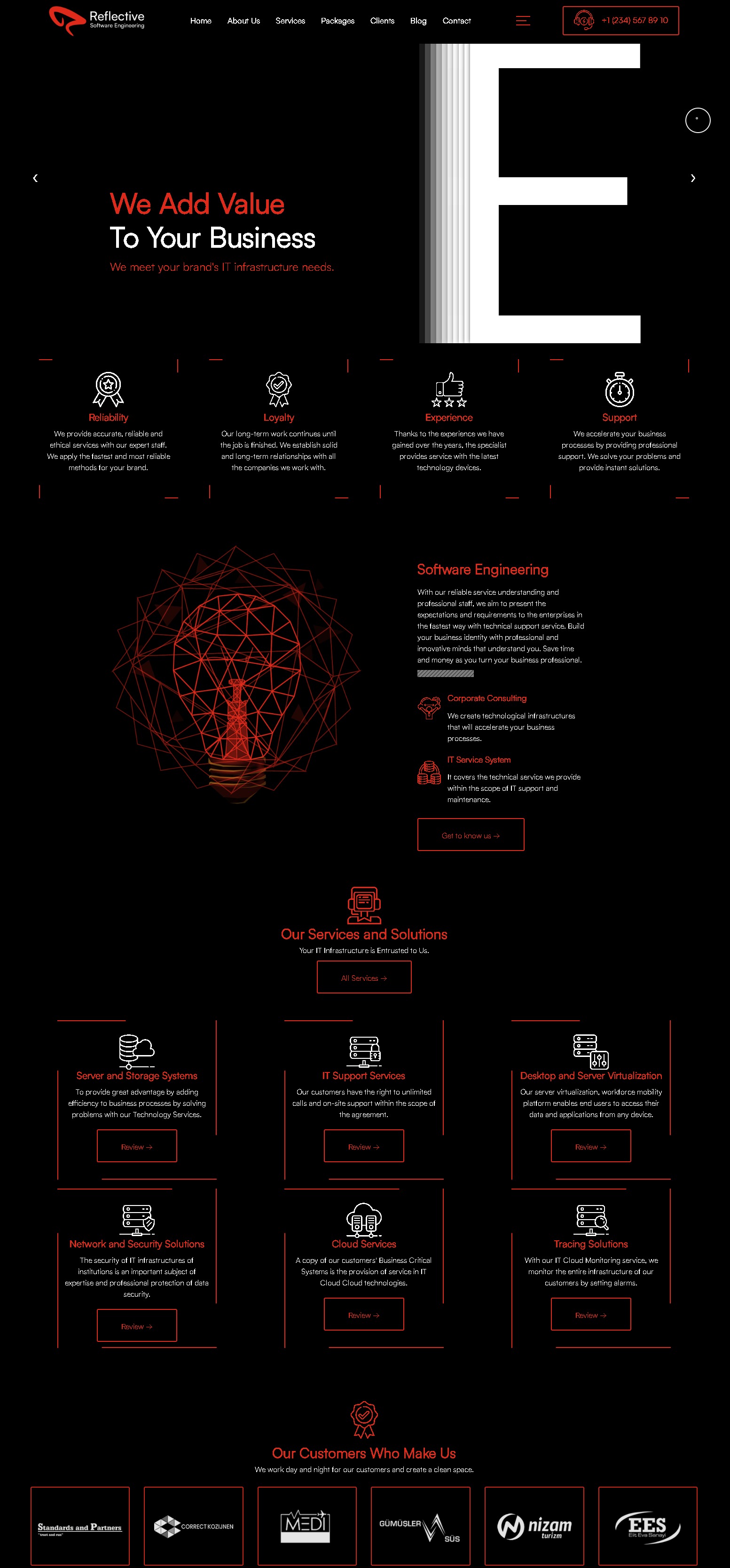 Reflective   it solutions  software engineering wordpress theme