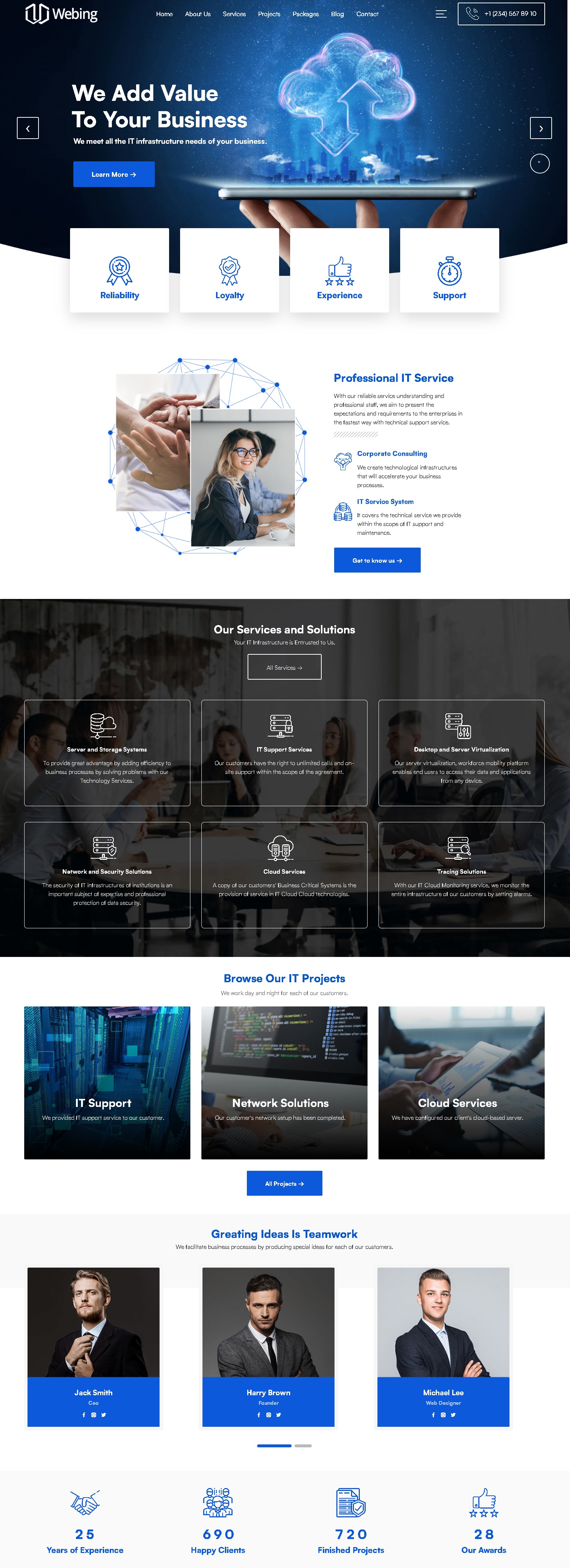 Webing   it solutions  business service wordpress theme