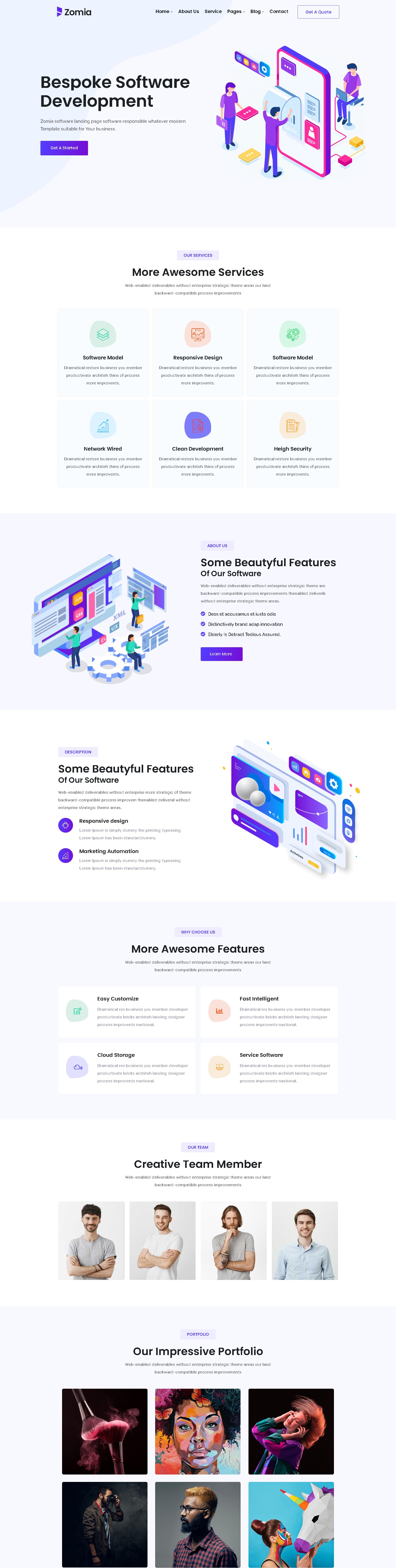 Zomia   software wordpress theme