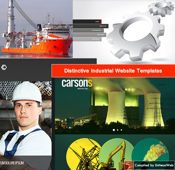 Distinctive industrial website templates