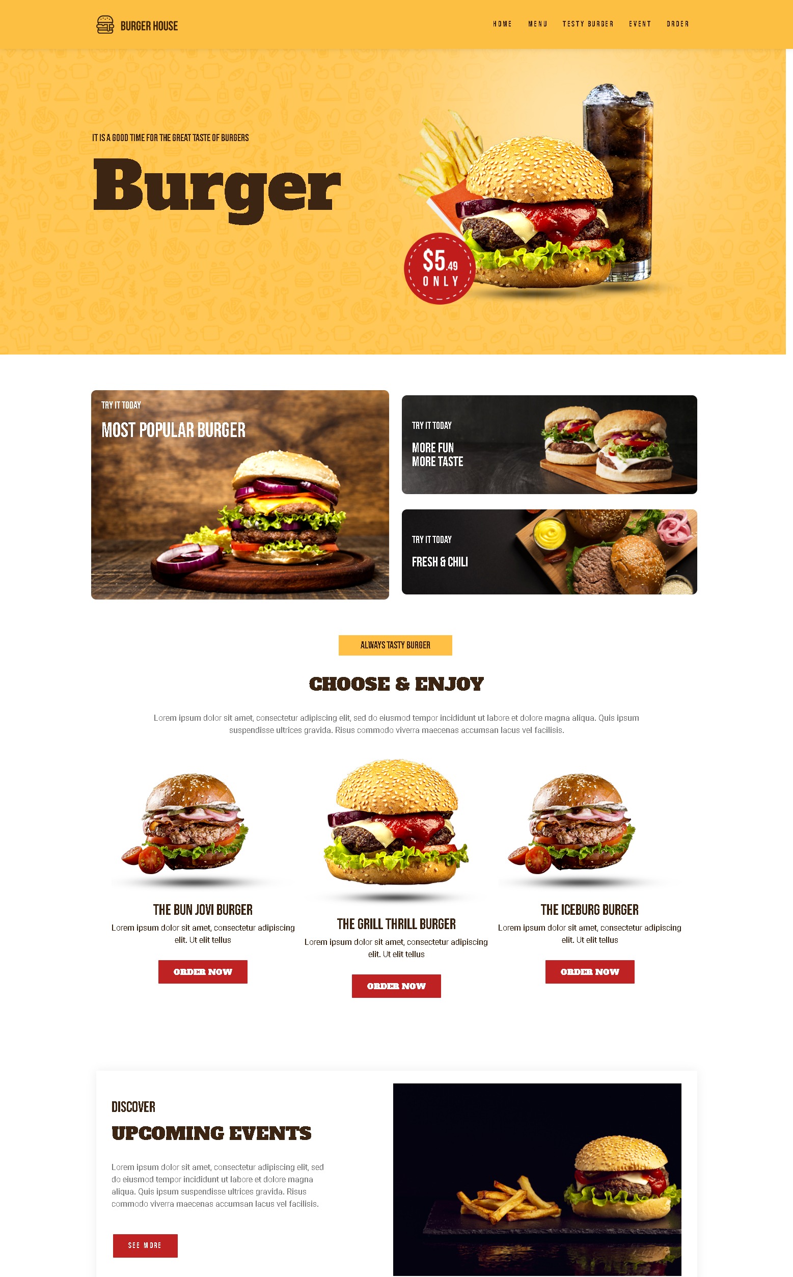 Burger house   food burger restaurant wordpress theme
