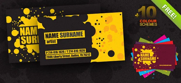 Creative business card psd template preview small