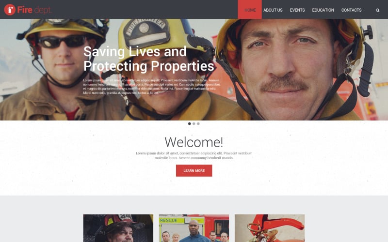 Fire dept website template 56032 original