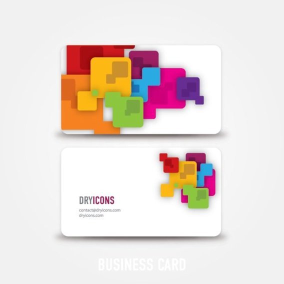 Large 2x abstract business card