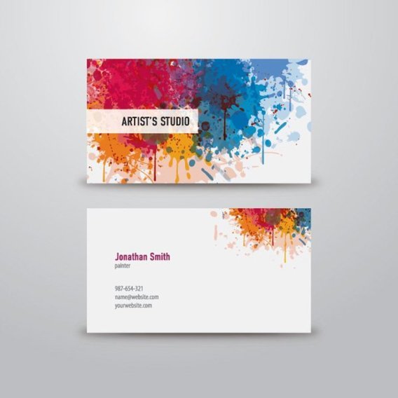 Large 2x artist business card
