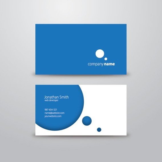 Large 2x circle business card