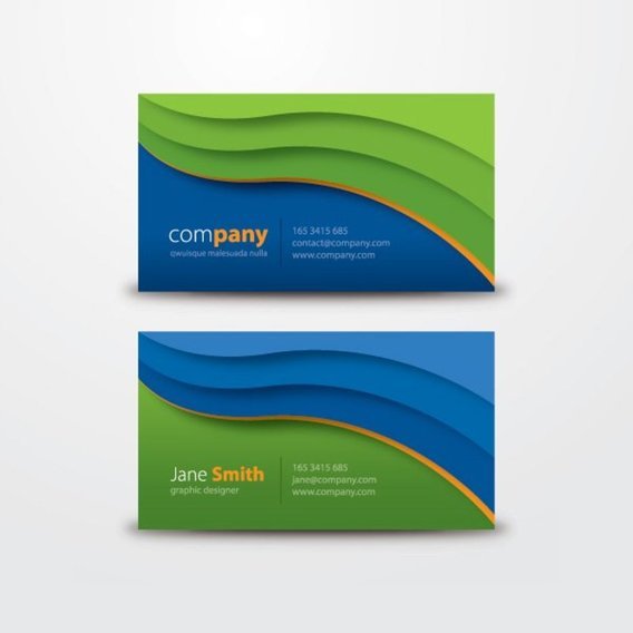 Large 2x corporate business card