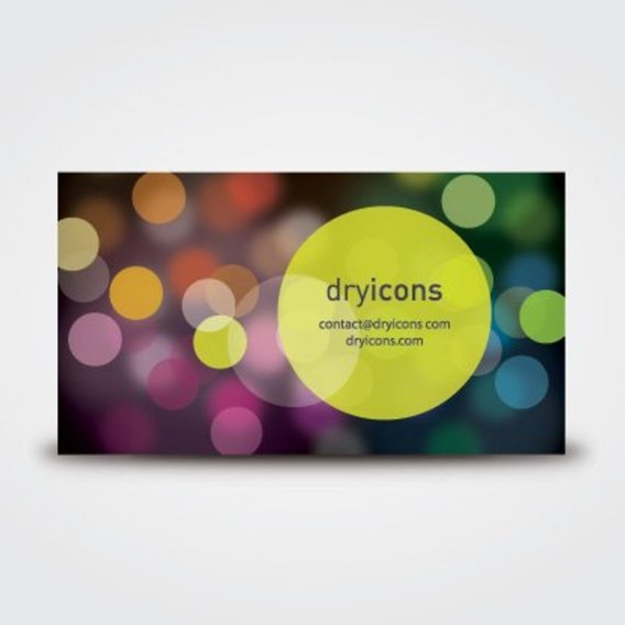 Large 2x defocused lights business card