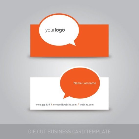 Large 2x die cut business card template